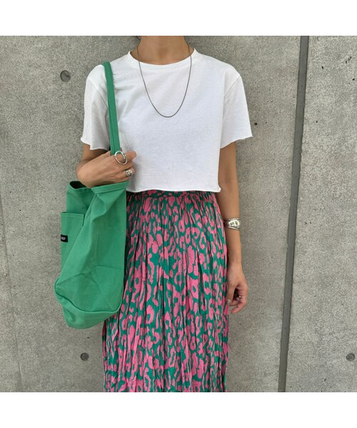 copine(コピン)の「シンプルショート丈Tシャツ(ホワイト)(Tシャツ/カットソー・レディース・ホワイト・ワンサイズ)」の1枚目の写真