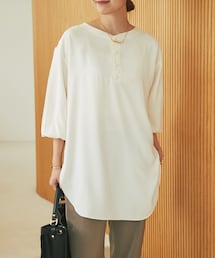 un dix cors（アンディコール）の「《予約》《ゆるっとしたシルエット》とろみチュニックプルオーバー（トップス・レディース）」