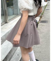 INGNI | 【秋の新作】BackレースUPフレアスカパン(スカート)