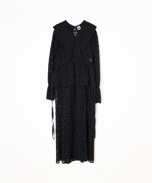 LIMITED LACE BIG COLLAR LONG DRESS