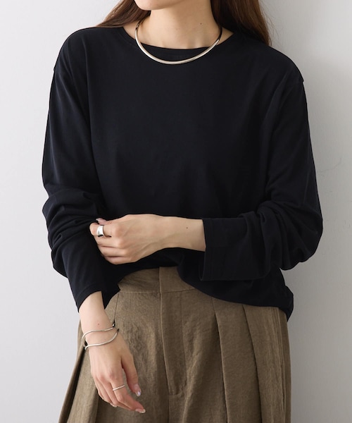今季　ピュアルセシン　コットンシアークルーネックカットソー　2枚まとめて PUAL CE CIN（ピュアルセシン）の「コットンシアークルーネック