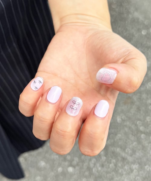 Lattice(Lattice)の「貼るだけ簡単ジェルネイルシール(ショート)(ハンドケア/ハンドクリーム・レディース・ブルー/ピンクベージュ/ピンク/レッド系その他/ブラウン・FREE)」の4枚目の写真