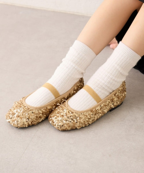 CIAOPANIC TYPY（チャオパニックティピー）の「【KIDS】スパンコールバレエシューズ（バレエシューズ・キッズ・シルバー/ゴールド/ブラック・18/19/20/21/22）」の3枚目の写真