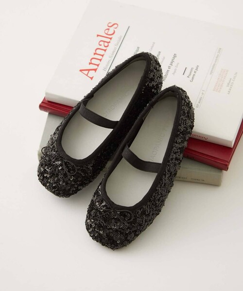 CIAOPANIC TYPY（チャオパニックティピー）の「【KIDS】スパンコールバレエシューズ（バレエシューズ・キッズ・シルバー/ゴールド/ブラック・18/19/20/21/22）」の2枚目の写真