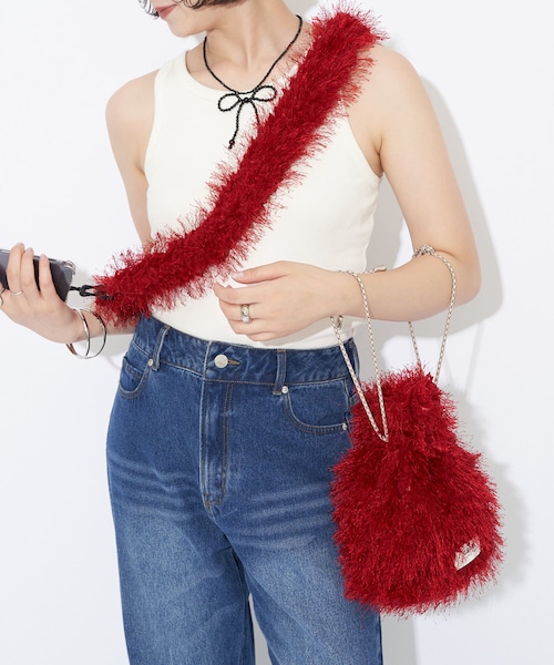 CIAOPANIC（チャオパニック）の「【8/9(金)10:00～販売開始】【GRAIN/グレイン】モンスターファーミニショルダーバッグ（ショルダーバッグ・レディース・ベージュ/ブラック/レッド/ブラウン/イエロー・FREE）」の5枚目の写真