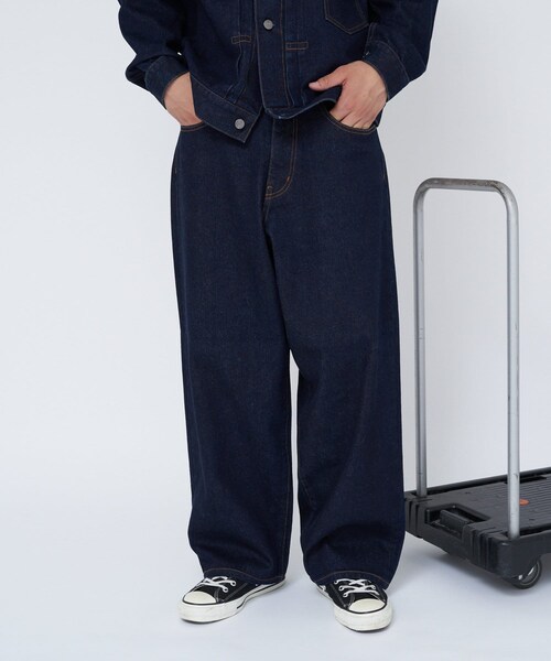 CIAOPANIC（チャオパニック）の「【8/9(金)10:00～販売開始】【CONESBOSS/コーンズボス】ワイドストレートデニムパンツ（デニムパンツ・メンズ・ネイビー/ブルー/インディゴブルー/ブラウン・F/S/M）」の4枚目の写真