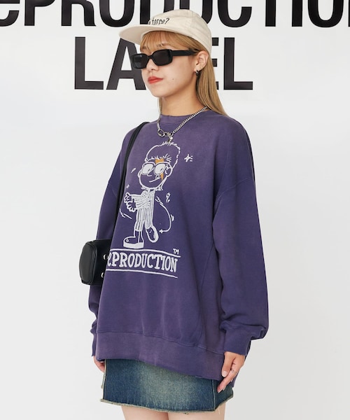CIAOPANIC（チャオパニック）の「【8/9(金)10:00～販売開始】【RePRODUCTION LABEL / リプロダクションレーベル】セットインスウェット（トップス・レディース・ピンク/ネイビー/グレー・F）」の3枚目の写真