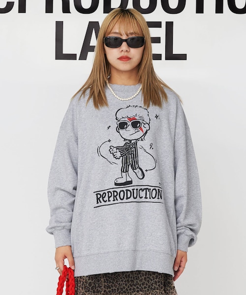 CIAOPANIC（チャオパニック）の「【8/9(金)10:00～販売開始】【RePRODUCTION LABEL / リプロダクションレーベル】セットインスウェット（トップス・レディース・ピンク/ネイビー/グレー・F）」の2枚目の写真