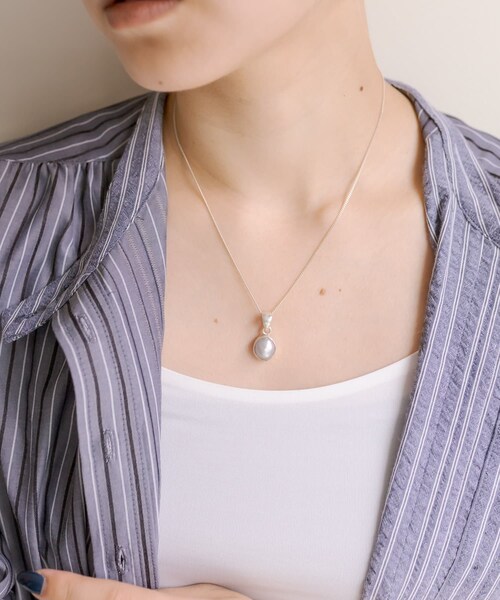 【391】真珠ネックレス セット ブルーパール アコヤ本真珠 大丸 391】真珠ネックレス セット ブルーパール アコヤ本真珠 大丸 ブルー