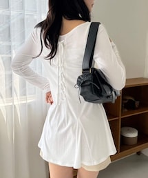 one after another NICE CLAUP | バックレースアップチュニック(チュニック)