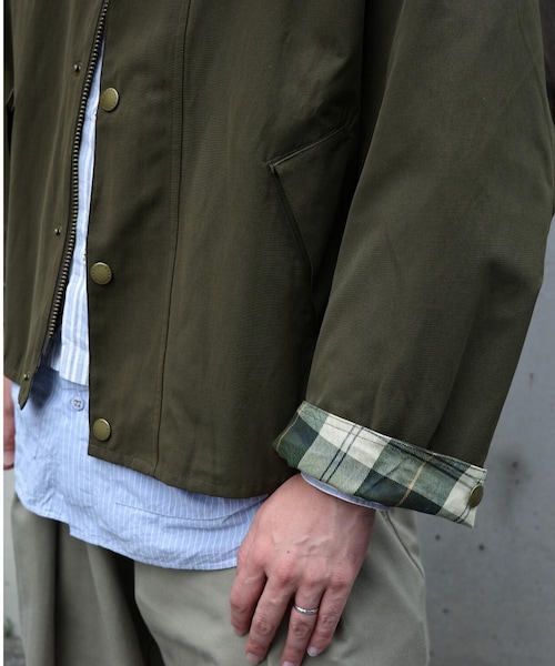 BEAVER(ビーバー)の「【先行予約 10月上旬-10月中旬入荷予定】BARBOUR × BEAVER/バブアー×ビーバー別注 TRANSPORT 24(ジャケット/アウター・ブラック/アザー/セージ・36/38/40/42)」の6枚目の写真