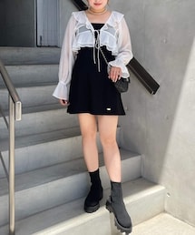 one after another NICE CLAUP | 【スタッフ企画】フリルブラウスセットミニワンピース(ワンピース/ドレス)