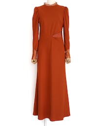 Ameri | Ameri VINTAGE（アメリ ヴィンテージ）HOLE SPANGLE LACE DRESS（テラコッタ/M）(ドレス)