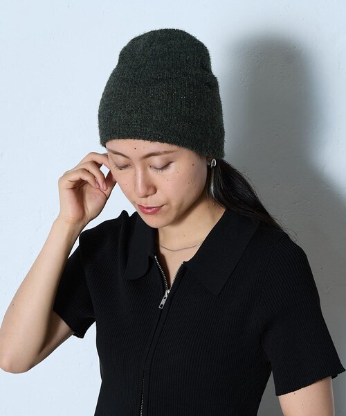 COLONY 2139（コロニートゥーワンスリーナイン）の「ラメニット帽（ニットキャップ/ビーニー・レディース・ブラック/カーキ/シルバー・F）」の2枚目の写真