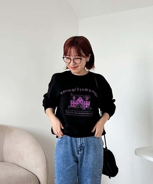 un dix cors（アンディコール）の「《予約》《MIKI'S企画》カラーロゴスウェット（Tシャツ/カットソー・レディース・ホワイト/グレー/ブラック・F）」の2枚目の写真