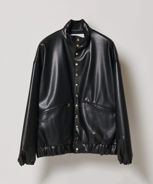 Lui's（ルイス）の「【CULLNI / クル二】exclusive シンセティックレザースタンドブル（ジャケット/アウター・メンズ・ホワイト/ブラック・1/2）」の2枚目の写真