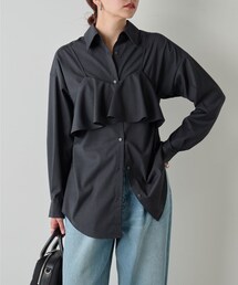 極美品 ガリャルダガランテ レイヤードシャツ ネイビー ストライプ ビスチェ付き GALLARDAGALANTE（ガリャルダガランテ）の「レイヤードシャツ（）」 - WEAR