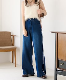 Kastane | 【2024AW/2サイズ展開/低身長サイズ】フリンジデニムパンツ(デニムパンツ)