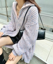 kastane MIXハイネックZIPニット Kastane（カスタネ）の「*【ダブルジップ】MIXハイネックZIPニット