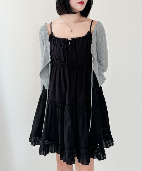 Heather（ヘザー）の「レースティアードキャミミニワンピース（）」 - WEAR