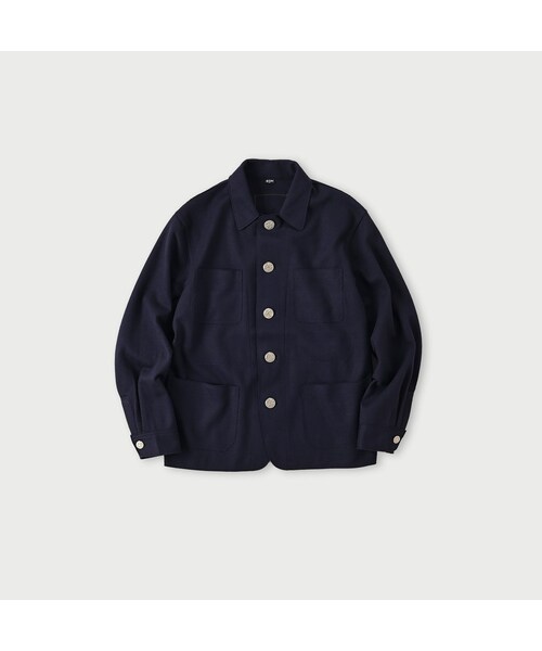 美品 2024AW 45R ジャージフラノのシャツジャケット 定価64900円 45R（フォーティファイブアール）の「ジャージフラノの908シャツ