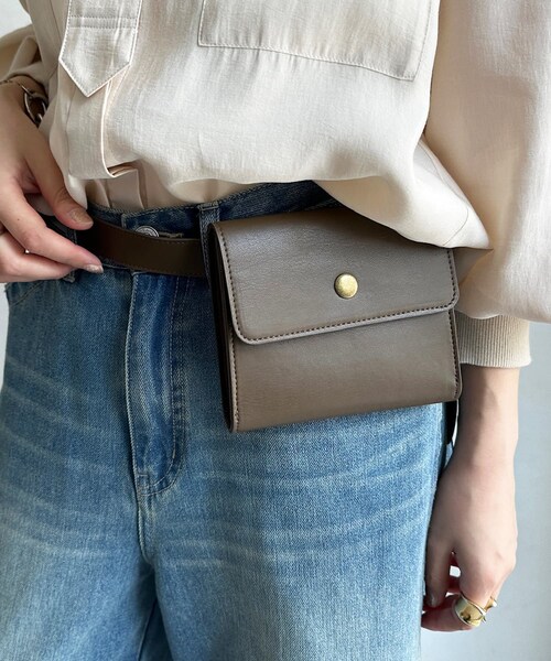 DouDou ベルトウエストポーチ ベージュ DouDou（ドゥドゥ）の「ベルトウエストポーチ（）」 - WEAR