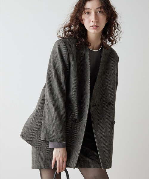 美品▲GALLARDAGALANTE //ウールジャケット ▲千鳥格子 チェック Brilla per il gusto（ブリッラ ペル イル グスト）【別注