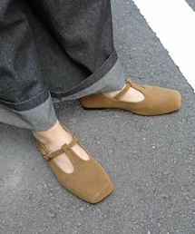 Crisp | フェイクスウェードTストラップシューズ[c3R3506](ローファー)