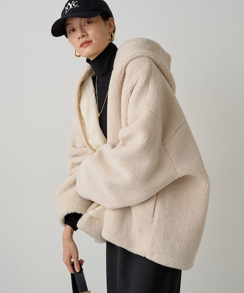 Loungedress フーディーボアブルゾン LOUNGEDRESS（ラウンジドレス）の「フーディーボアブルゾン
