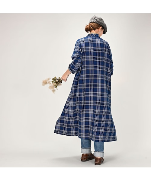 45R（フォーティファイブアール）の「藍インドネルチェックの