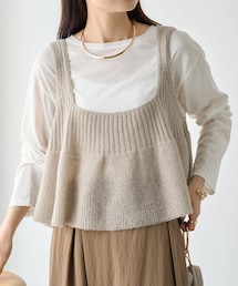 PUAL CE CIN | ニットフレアビスチェ(ニット/セーター)