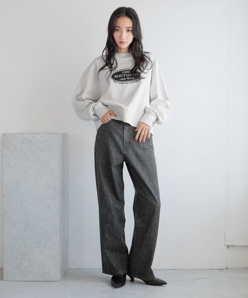 ローリーズファーム　ビジューワイドストレートP LOWRYS FARM｜ビジューワイドストレートP | Rakuten Fashion