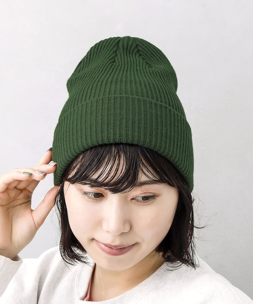 3coins（3coins）の「リブニットビーニー（ニットキャップ/ビーニー・レディース・アイボリー/グリーン/グレー/ブラック・FREE）」の4枚目の写真