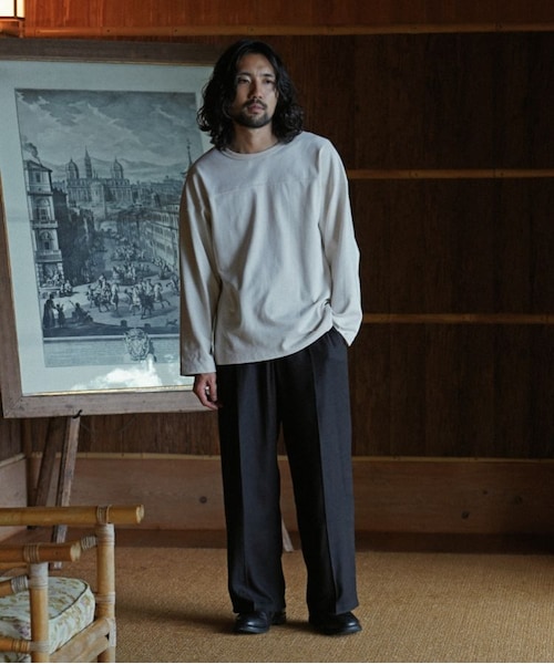 shiun（シウン）の「LINEN STRAIGHT TUCK TROUSERS（スラックス）」 - WEAR