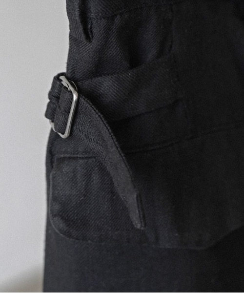 shiun（シウン）の「LINEN STRAIGHT TUCK TROUSERS（スラックス・メンズ・ブラック・XS/S/M）」の17枚目の写真