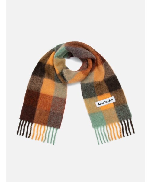 Mohair Checked Scarf