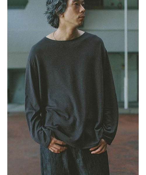 lidnm C/CA GAUZE L/S Ｌサイズ　コットンカシミア LIDNM（リドム）の「C/CA GAUZE L/S（Tシャツ/カットソー）」 - WEAR