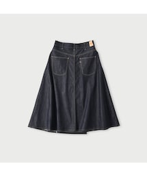 45R クロスオーバースカート 45Rライ麦デニムのクロスオーバースカート（重）: WOMEN｜45R