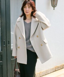 リヴドロワ　ラグランPコート　ベージュ　38 RIVE DROITE（リヴドロワ） ピーコート pコート 「リバイバル/新色追加