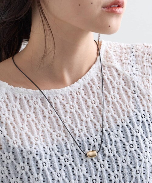 CIAOPANIC TYPY(チャオパニックティピー)の「【lil】メタルストーンスライドネックレス(ネックレス・レディース・シルバー/ゴールド・ONE)」の2枚目の写真