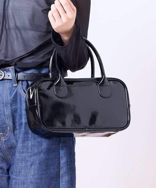 3coins(3coins)の「ボストンハンドバッグ(ハンドバッグ・レディース・シルバー/ブラック・FREE)」の2枚目の写真