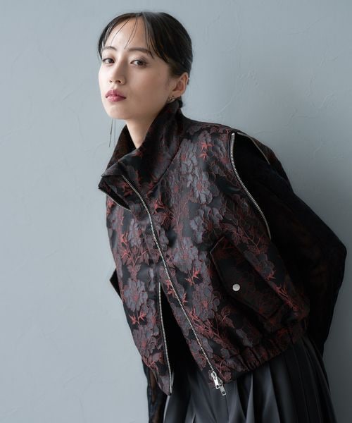 HARE 2WAY エアサーマルジャガードブルゾン　ブラック　オレンジ HARE 2WAY エアサーマルジャガードブルゾン ブラック オレンジ