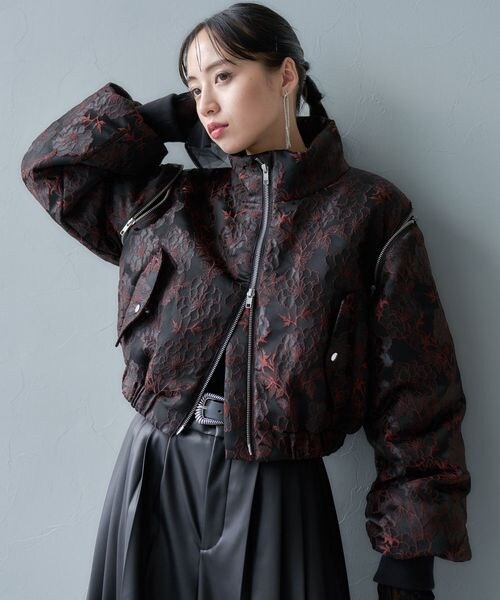 HARE 2WAY エアサーマルジャガードブルゾン　ブラック　オレンジ HARE 2WAY エアサーマルジャガードブルゾン ブラック オレンジ HARE