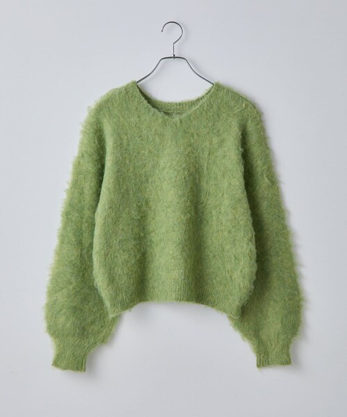 COLONY 2139（コロニートゥーワンスリーナイン）の「モヘアタッチニットプルオーバー（ニット/セーター・レディース・オフホワイト/チャコールグレー/ブラック/ネイビー/グリーン/パープル/ブルー/モカ・F）」の5枚目の写真