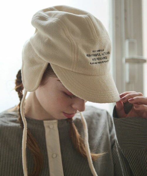 Crisp（クリスプ）の「フリースフライトキャップ[c3wg3510]（キャップ・レディース・ブラック/アイボリー・FREE）」の2枚目の写真