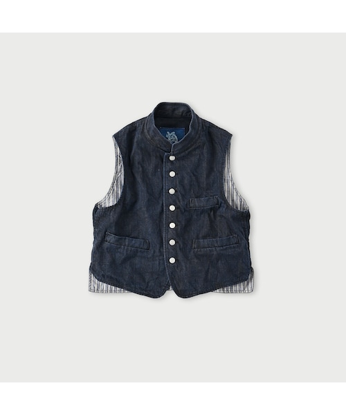 連休限定価格　45R 45rpm 再び6.5藍の908スタンドベスト 45R（フォーティファイブアール）の「再び6.5墨藍の908スタンド