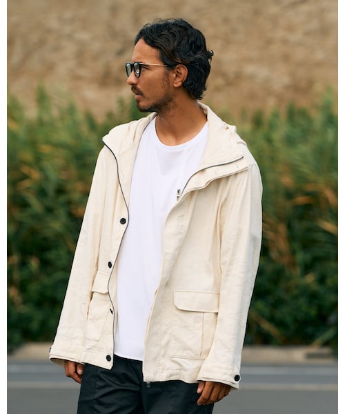 hooded blouson