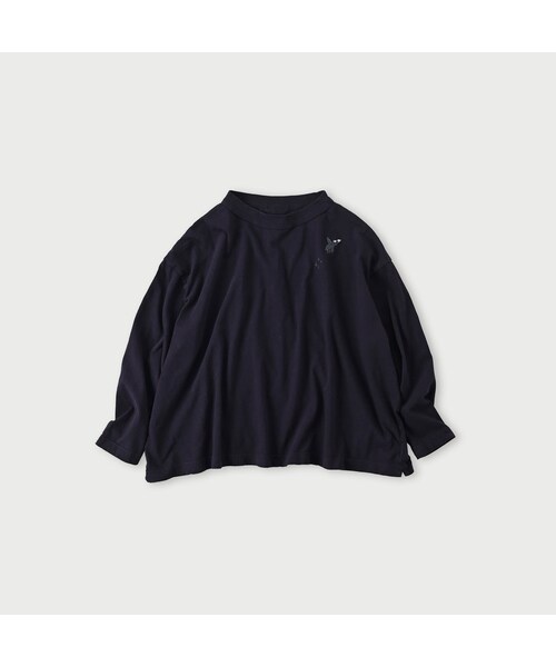 未使用タグ付　45R フォーティファイブアール　長袖シャツ　刺繍ロゴ　1 白 45R（フォーティファイブアール）の「ぺーぺーくん刺繍のMシャツ