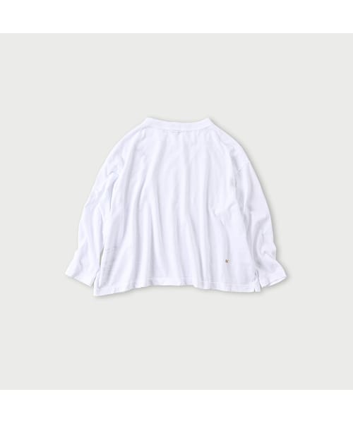 未使用タグ付　45R フォーティファイブアール　長袖シャツ　刺繍ロゴ　1 白 45R（フォーティファイブアール）の「ぺーぺーくん刺繍のMシャツ