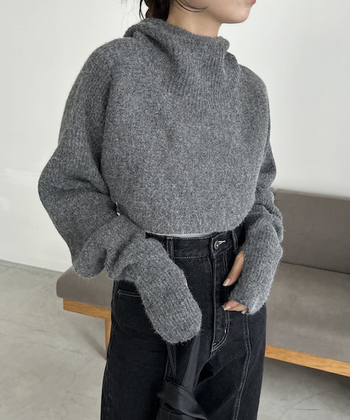 〈YENN/イエン〉ショートフーディーニット